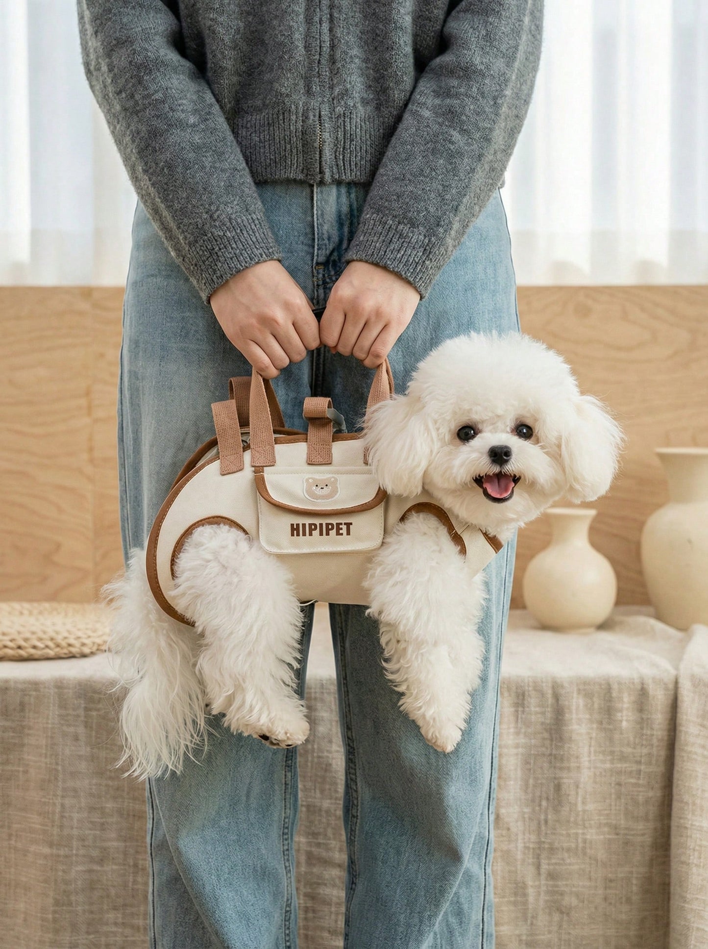 Dog Backpack – Portable Breathable Carrier with Adjustable Straps for Cats & Dogs