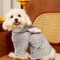 TOM & JERRY Embroidered Cat Face Plush Hooded Pet Bathrobe – Soft, Absorbent & Comfortable