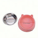 Elevated Stainless Steel Cat Bowl – 2‑in‑1 Inclined Food & Water Dish with Cute Ear Stand