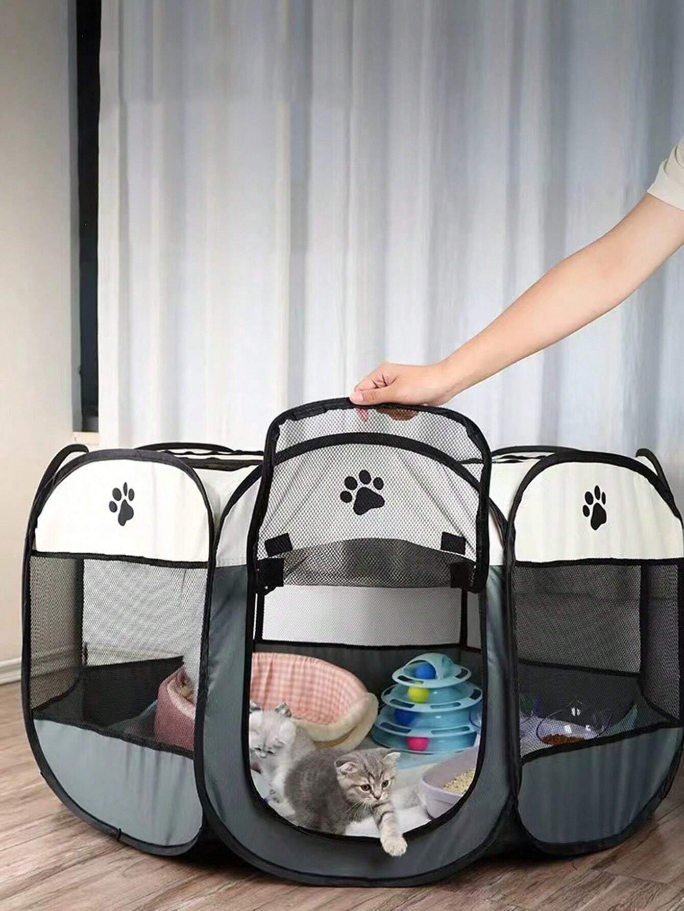 Octagon Pet Fence – Portable Pet Tent & Cage for Cats & Dogs