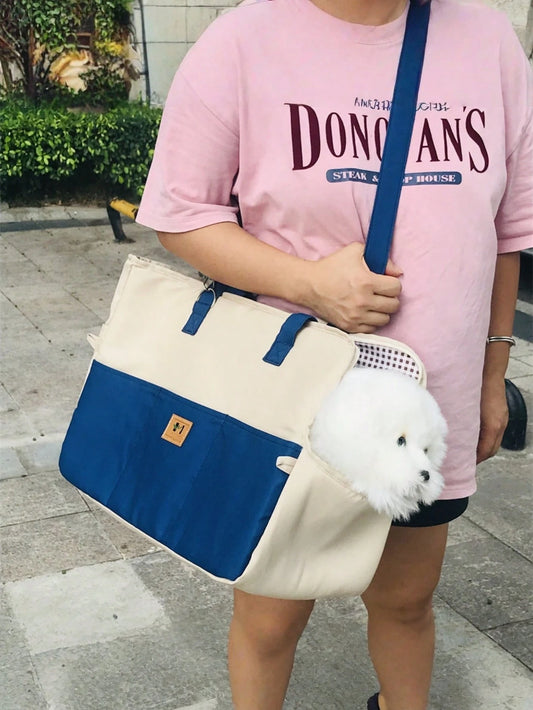 Crossbody Pet Carrier Bag | Portable Dog & Cat Sling Backpack for Travel