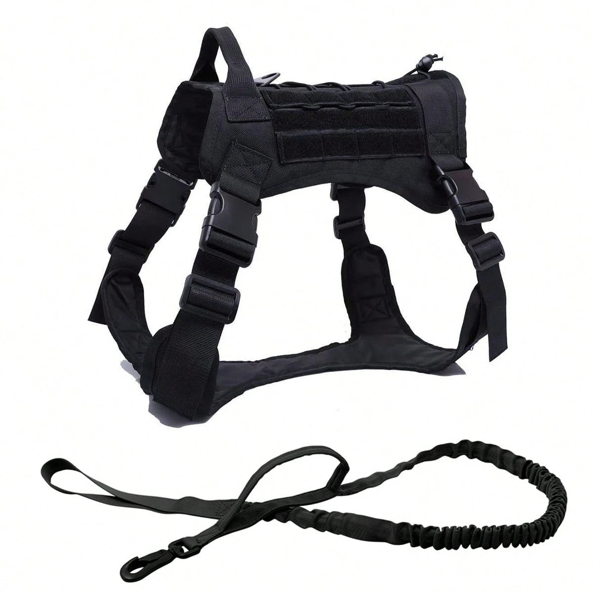 Tactical Dog Harness & Leash Set with Handle for Training & Walking
