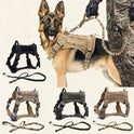 Tactical Dog Harness & Leash Set with Handle for Training & Walking