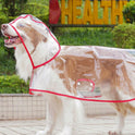 Transparent Waterproof Pet Raincoat – Pink Trim Outdoor Jacket for Cats & Dogs