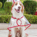 Transparent Waterproof Pet Raincoat – Pink Trim Outdoor Jacket for Cats & Dogs