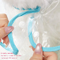 Transparent Waterproof Pet Raincoat – Pink Trim Outdoor Jacket for Cats & Dogs