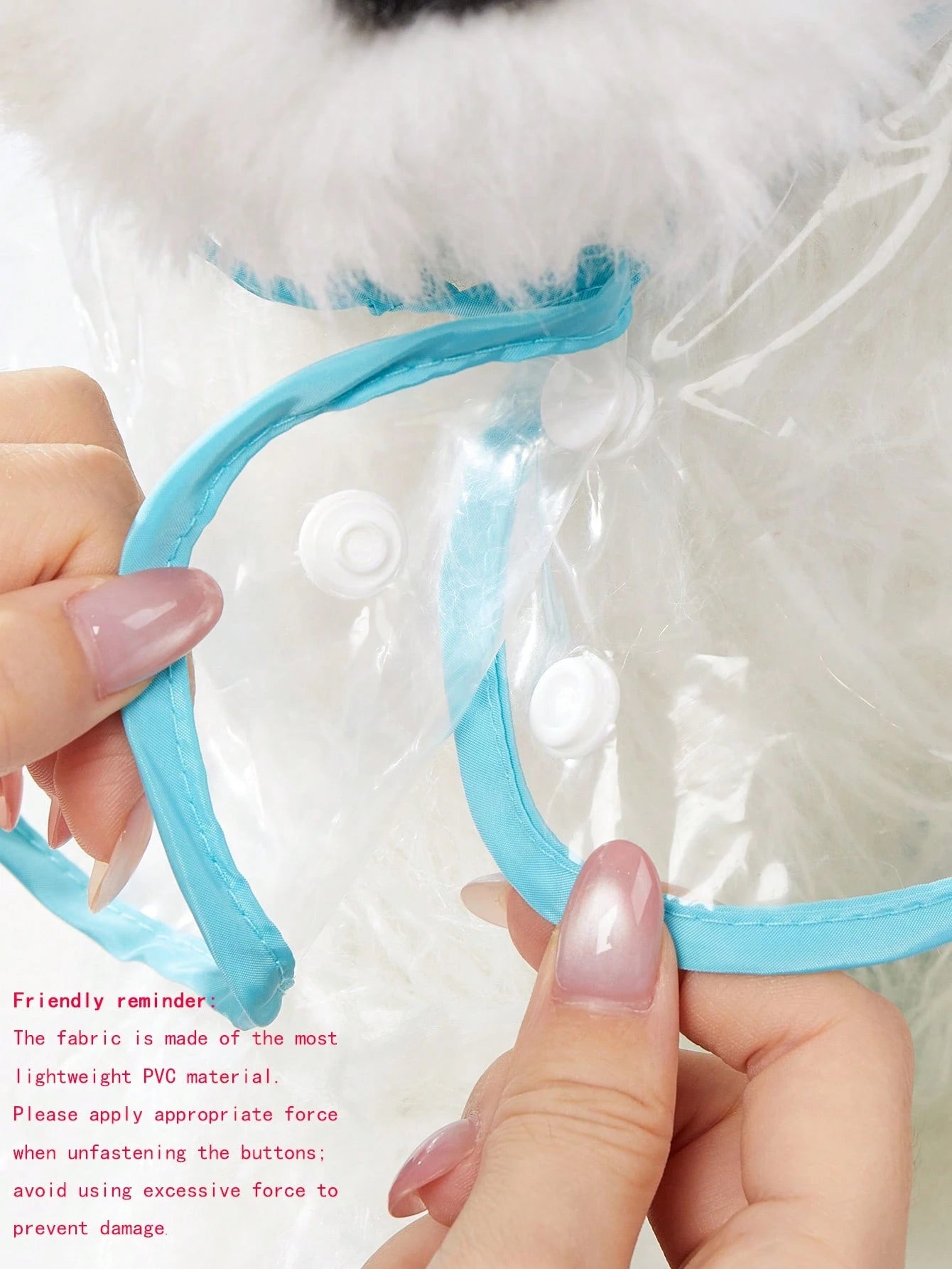 Transparent Waterproof Pet Raincoat – Pink Trim Outdoor Jacket for Cats & Dogs