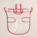 Transparent Waterproof Pet Raincoat – Pink Trim Outdoor Jacket for Cats & Dogs