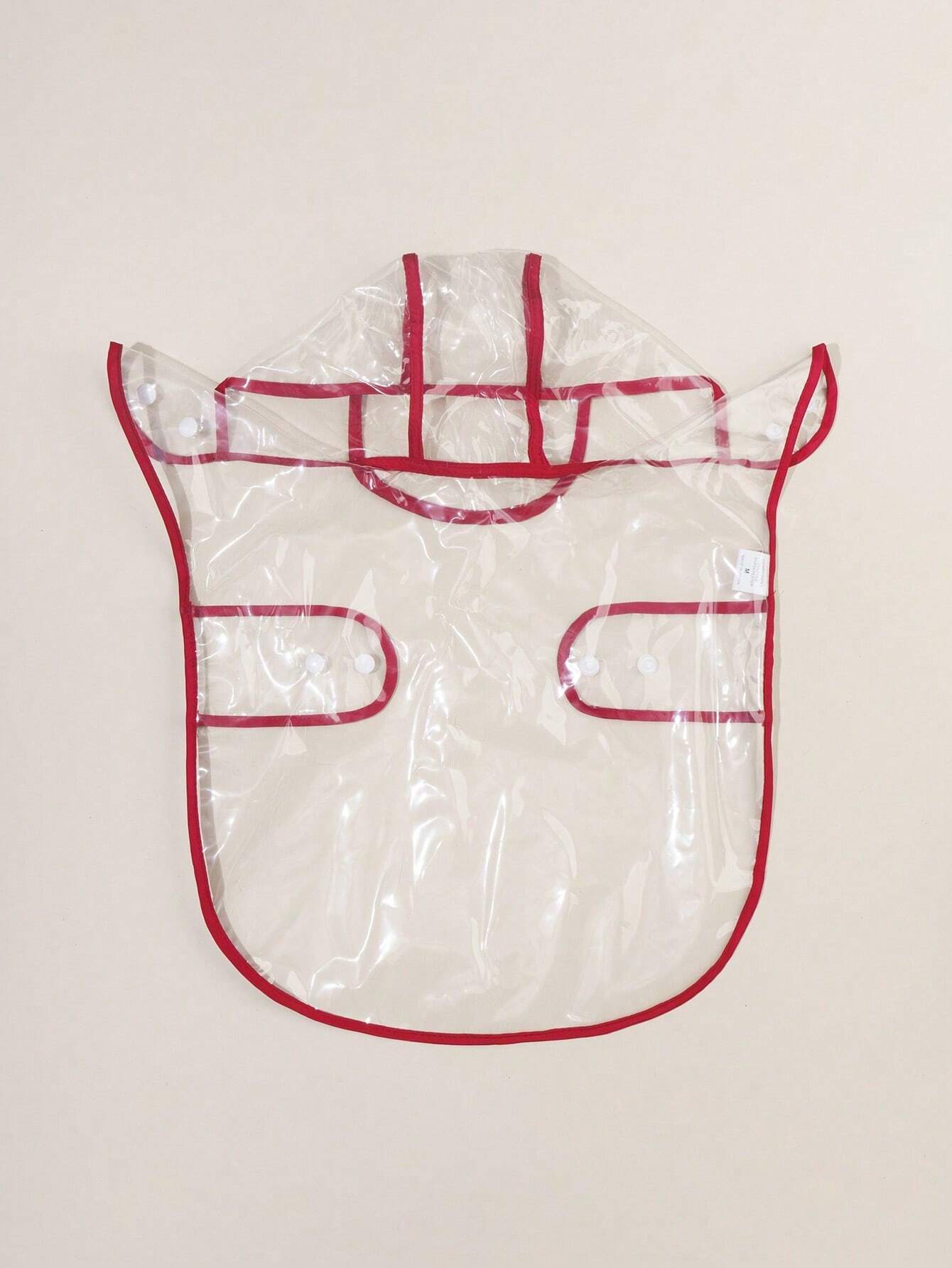 Transparent Waterproof Pet Raincoat – Pink Trim Outdoor Jacket for Cats & Dogs