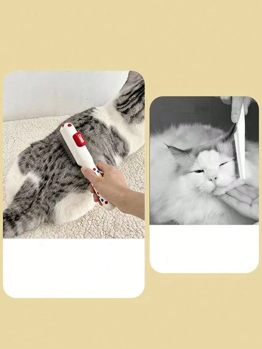 Self-Cleaning Pet Grooming Brush for Dogs & Cats | Deshedding Slicker Brush