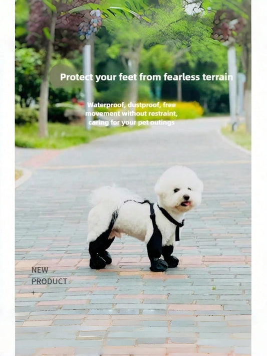 Waterproof Dog Boots for Small & Medium Dogs | Anti-Slip Paw Covers