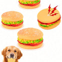 Hamburger Squeaky Dog Toy | Durable Plush Chew Toy for Dental Care & Training