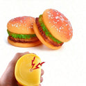 Hamburger Squeaky Dog Toy | Durable Plush Chew Toy for Dental Care & Training