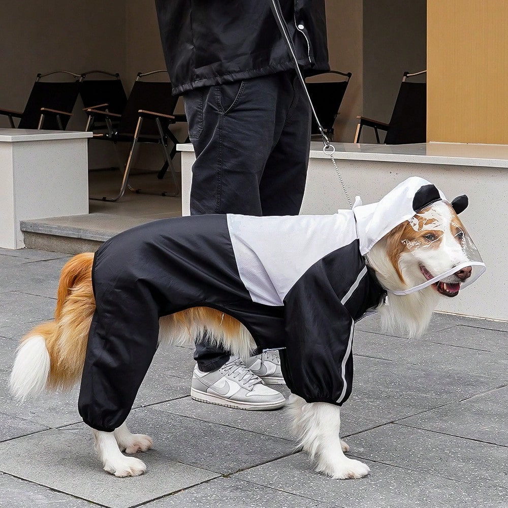 Dog Raincoat – Waterproof Hooded Pet Jacket with Reflective Strips & Adjustable Fit