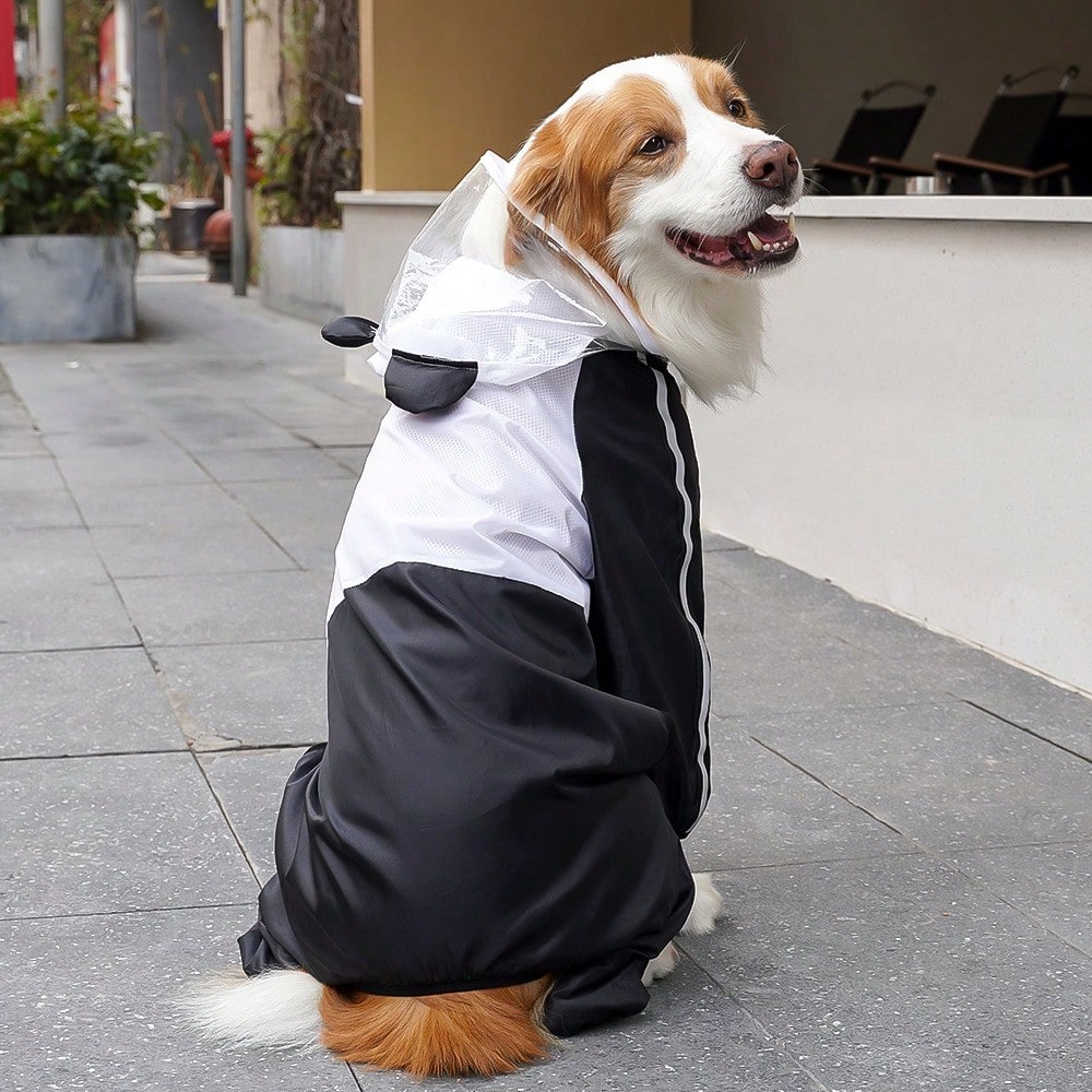 Dog Raincoat – Waterproof Hooded Pet Jacket with Reflective Strips & Adjustable Fit
