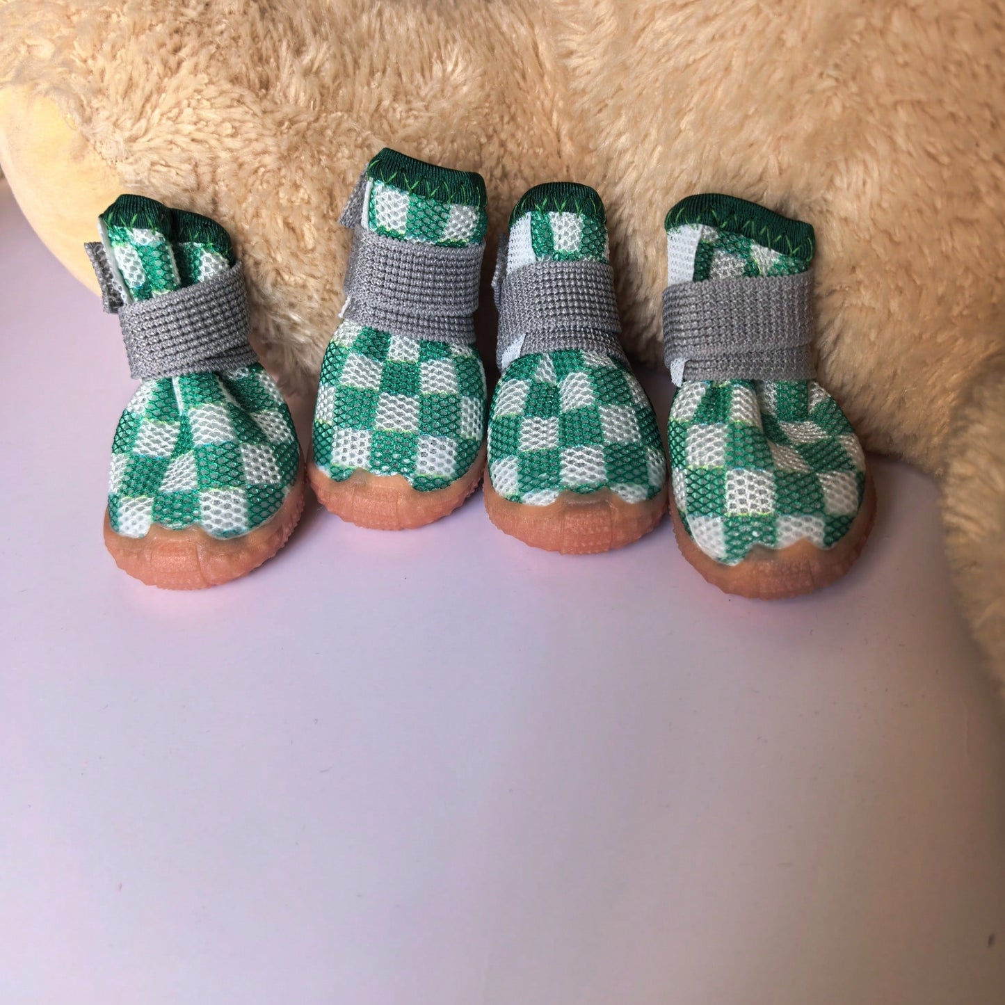 Breathable Mesh Dog Shoes | Non-Slip Summer Boots for Small Dogs (set of 4)