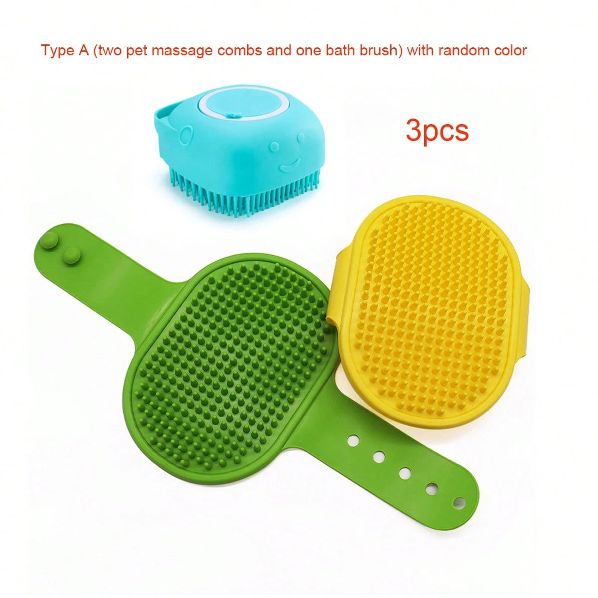Soft Silicone Pet Bath Brush Scrubber – Grooming Shampoo & Massage Dispenser