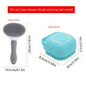 Soft Silicone Pet Bath Brush Scrubber – Grooming Shampoo & Massage Dispenser
