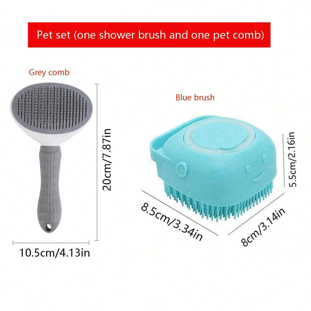 Soft Silicone Pet Bath Brush Scrubber – Grooming Shampoo & Massage Dispenser