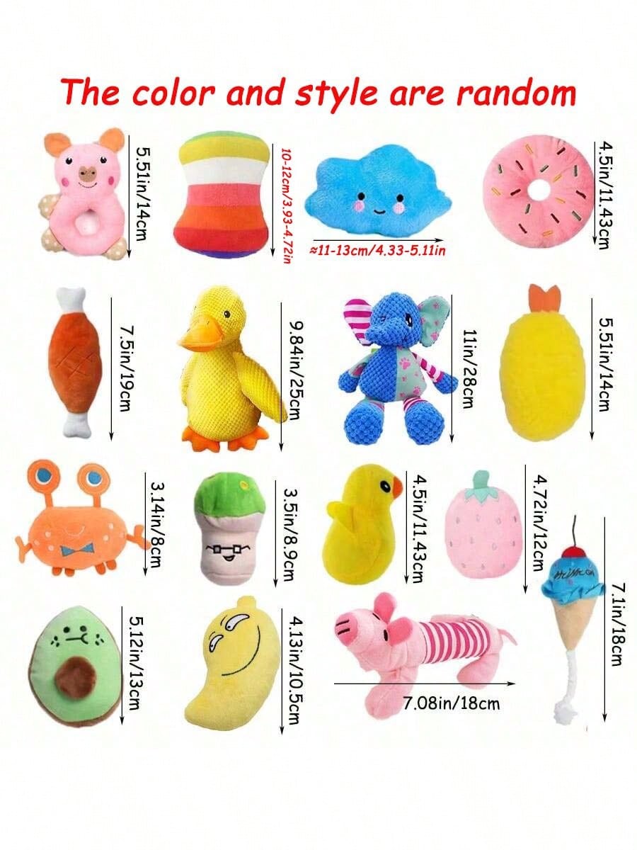 Cute Squeaky Dog Toy – Plush Chew Toys with Sound Paper for Puppies & Small Dogs