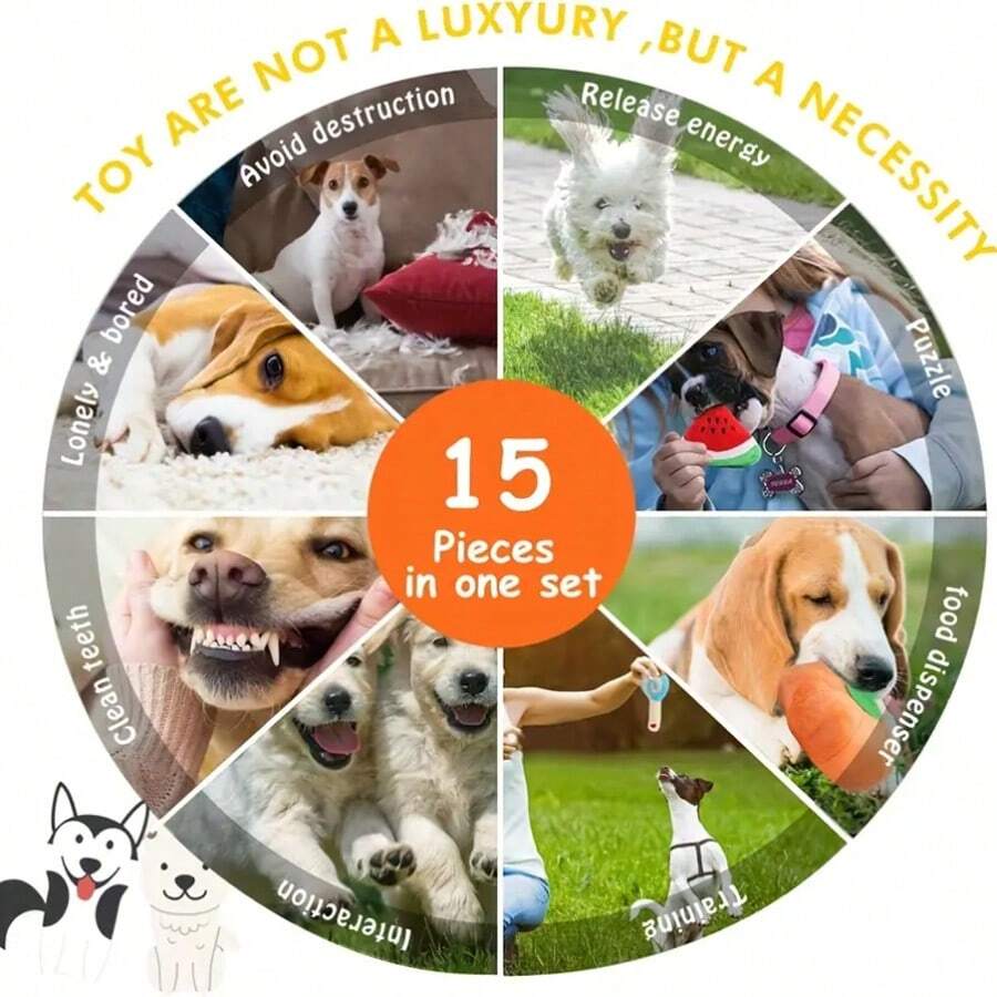 Cute Squeaky Dog Toy – Plush Chew Toys with Sound Paper for Puppies & Small Dogs