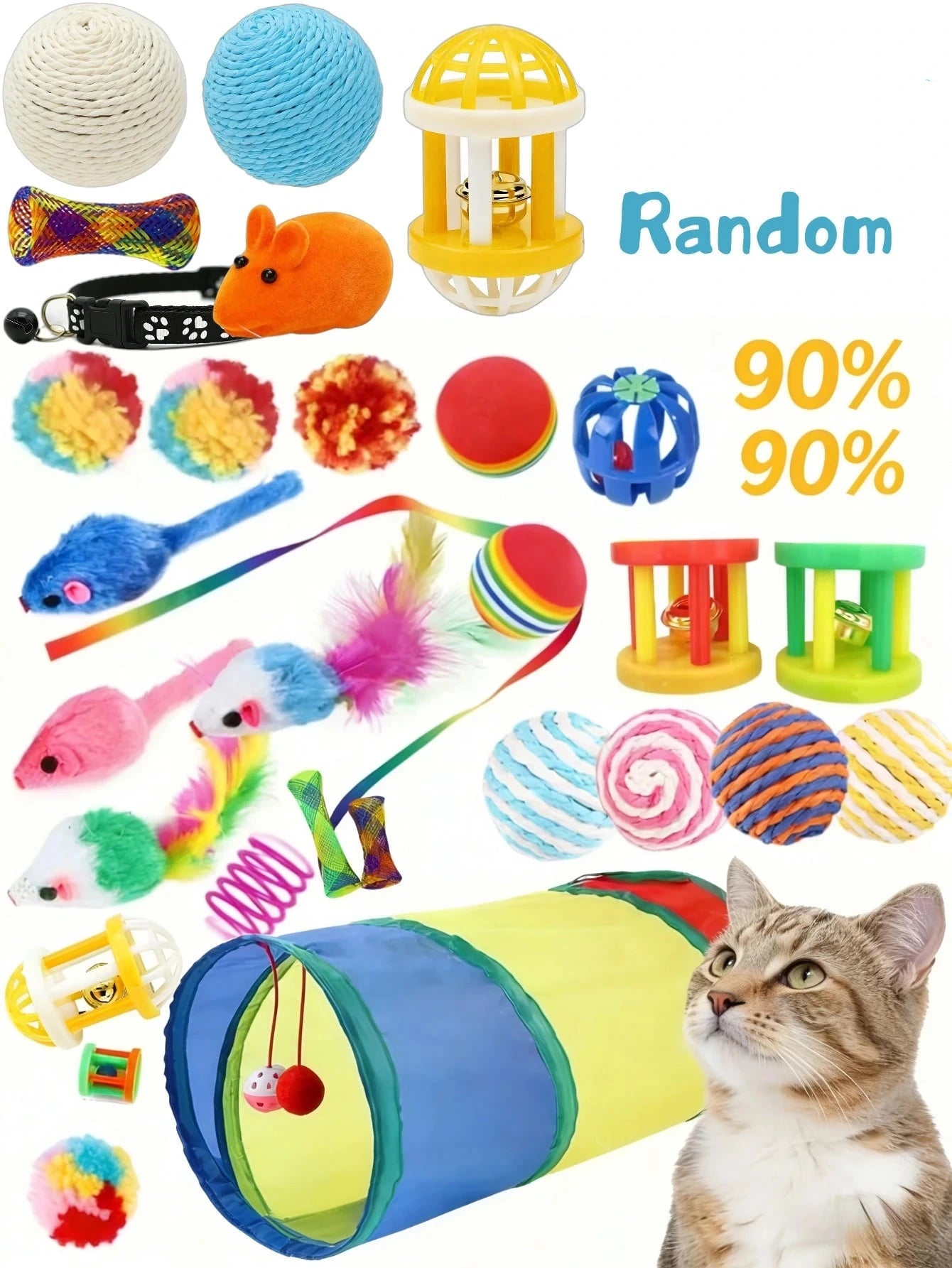 10pcs Cat Toy Set – Durable Multi‑Style Interactive Toys for Kittens & Cats