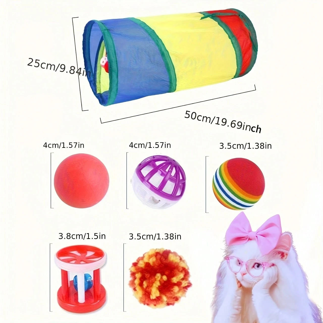 10pcs Cat Toy Set – Durable Multi‑Style Interactive Toys for Kittens & Cats
