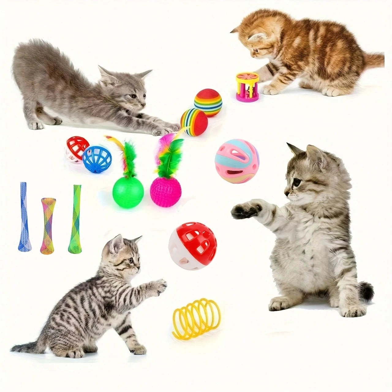 10pcs Cat Toy Set – Durable Multi‑Style Interactive Toys for Kittens & Cats