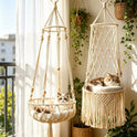 Bohemian Cat Hammock Bed – Handmade Hanging Swing for Cats & Dogs | All Seasons