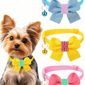 3pcs Adjustable Plaid Bow Tie Pet Collars – Stylish Daily Wear for Dogs & Cats
