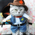 Funny Cowboy Pet Costume | Halloween Dog & Cat Outfit
