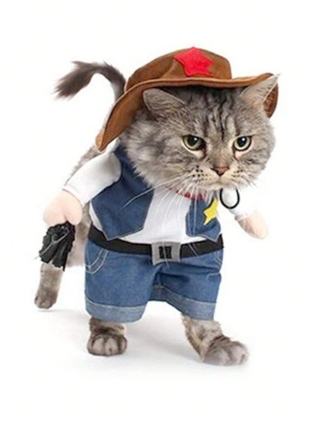 Funny Cowboy Pet Costume | Halloween Dog & Cat Outfit