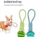 Braided Rope Dog Ball Toy | Durable Tug, Fetch & Chew Training Toy