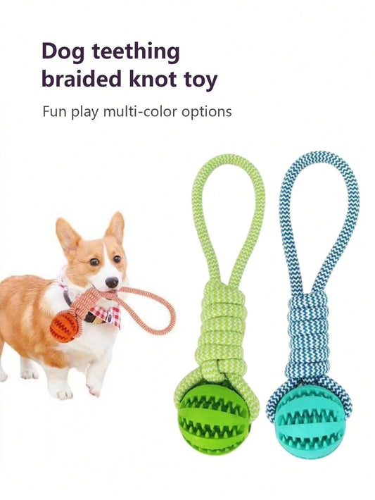 Braided Rope Dog Ball Toy | Durable Tug, Fetch & Chew Training Toy