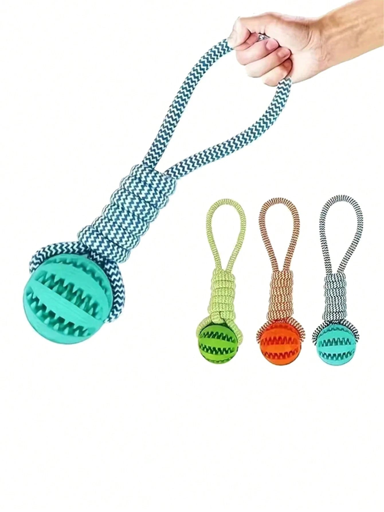 Braided Rope Dog Ball Toy | Durable Tug, Fetch & Chew Training Toy