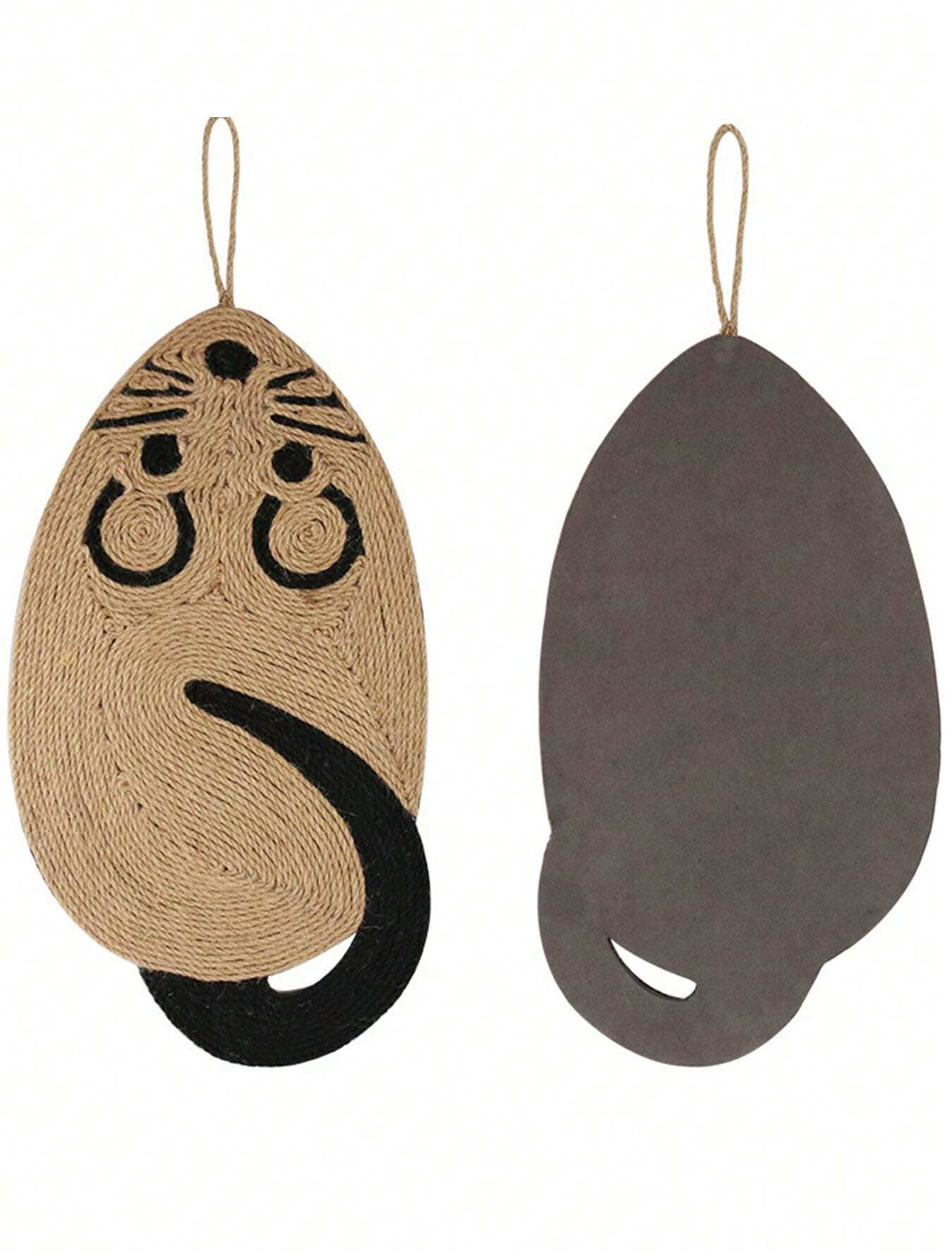 Cartoon Sisal Cat Scratching Pad | Hanging Scratch Mat for Indoor Cats