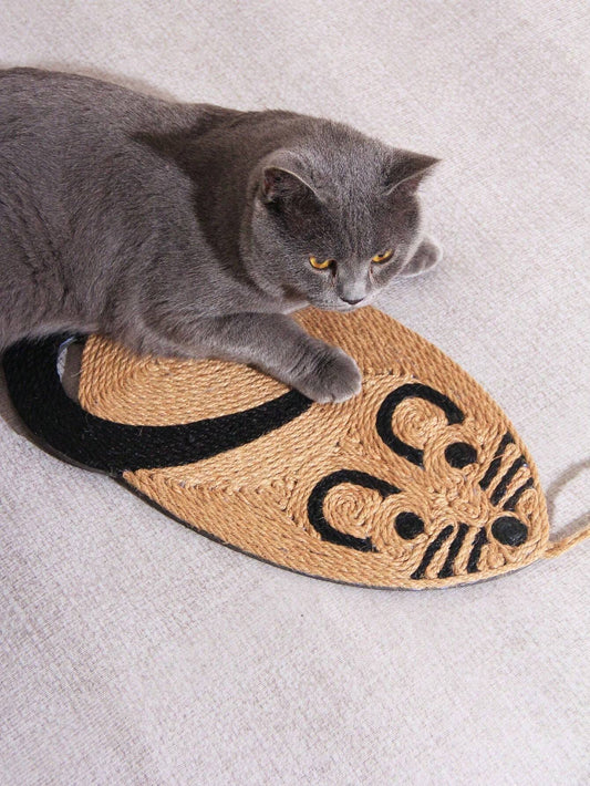 Cartoon Sisal Cat Scratching Pad | Hanging Scratch Mat for Indoor Cats