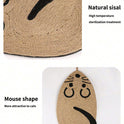 Cartoon Sisal Cat Scratching Pad | Hanging Scratch Mat for Indoor Cats