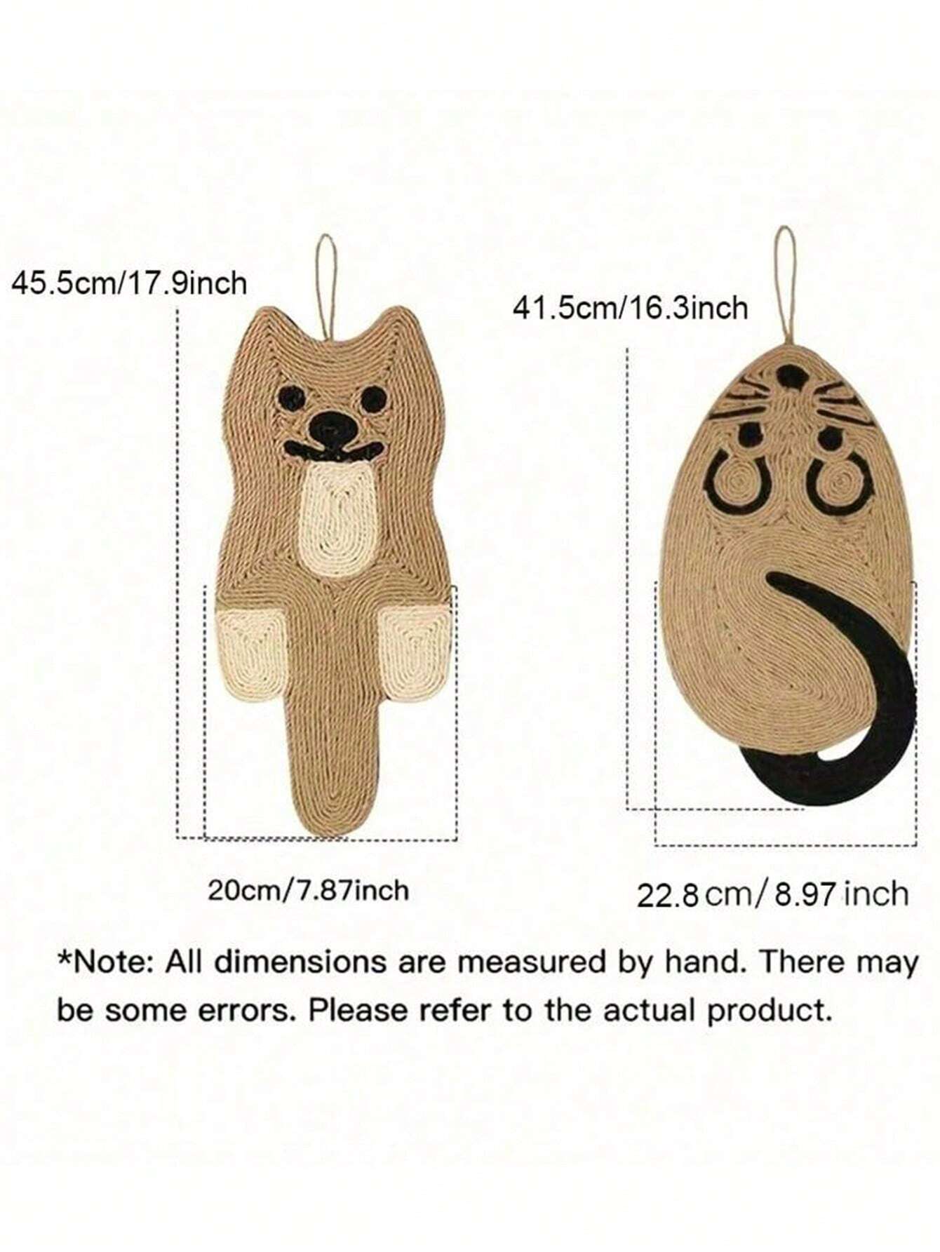 Cartoon Sisal Cat Scratching Pad | Hanging Scratch Mat for Indoor Cats
