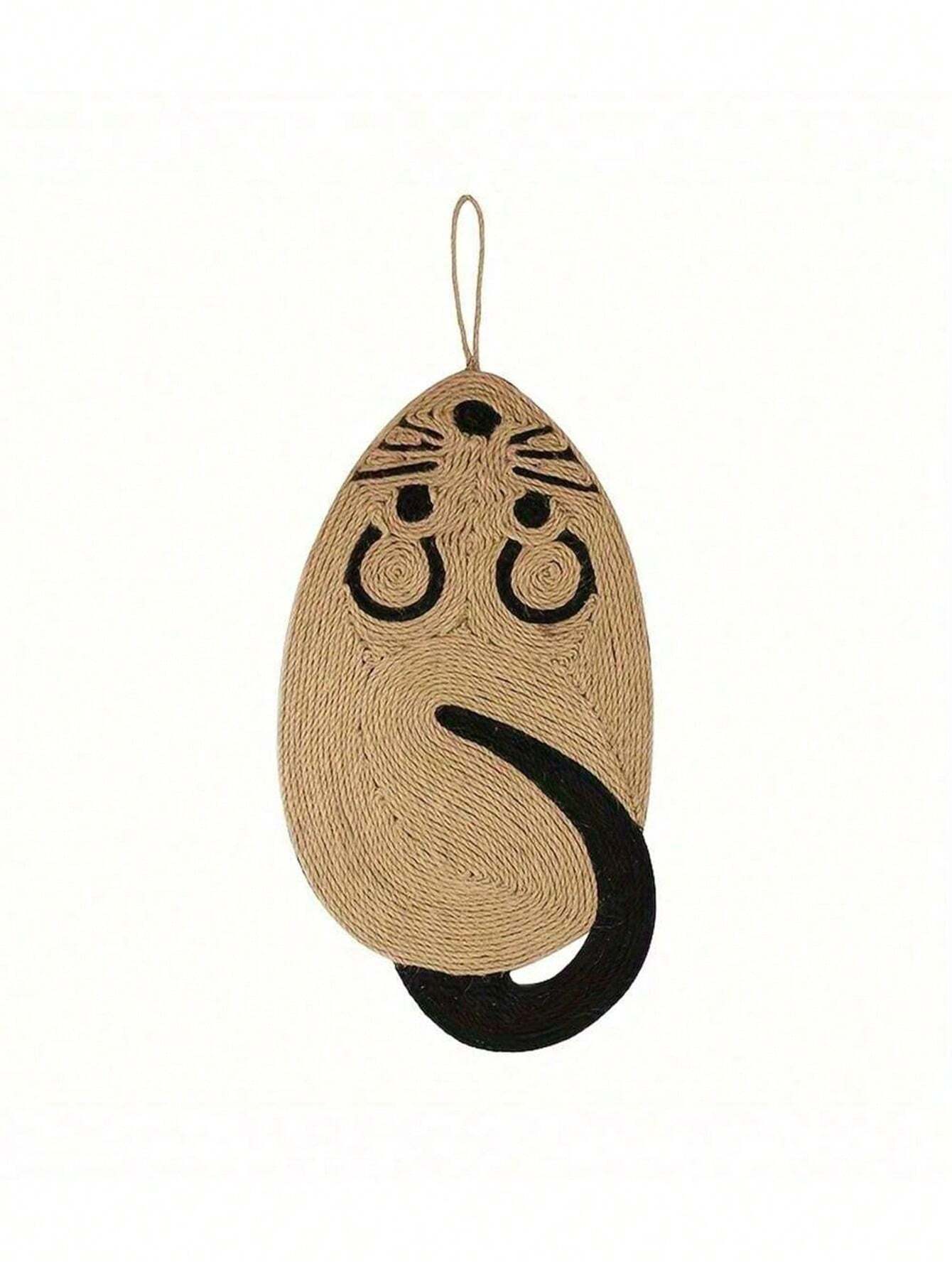 Cartoon Sisal Cat Scratching Pad | Hanging Scratch Mat for Indoor Cats