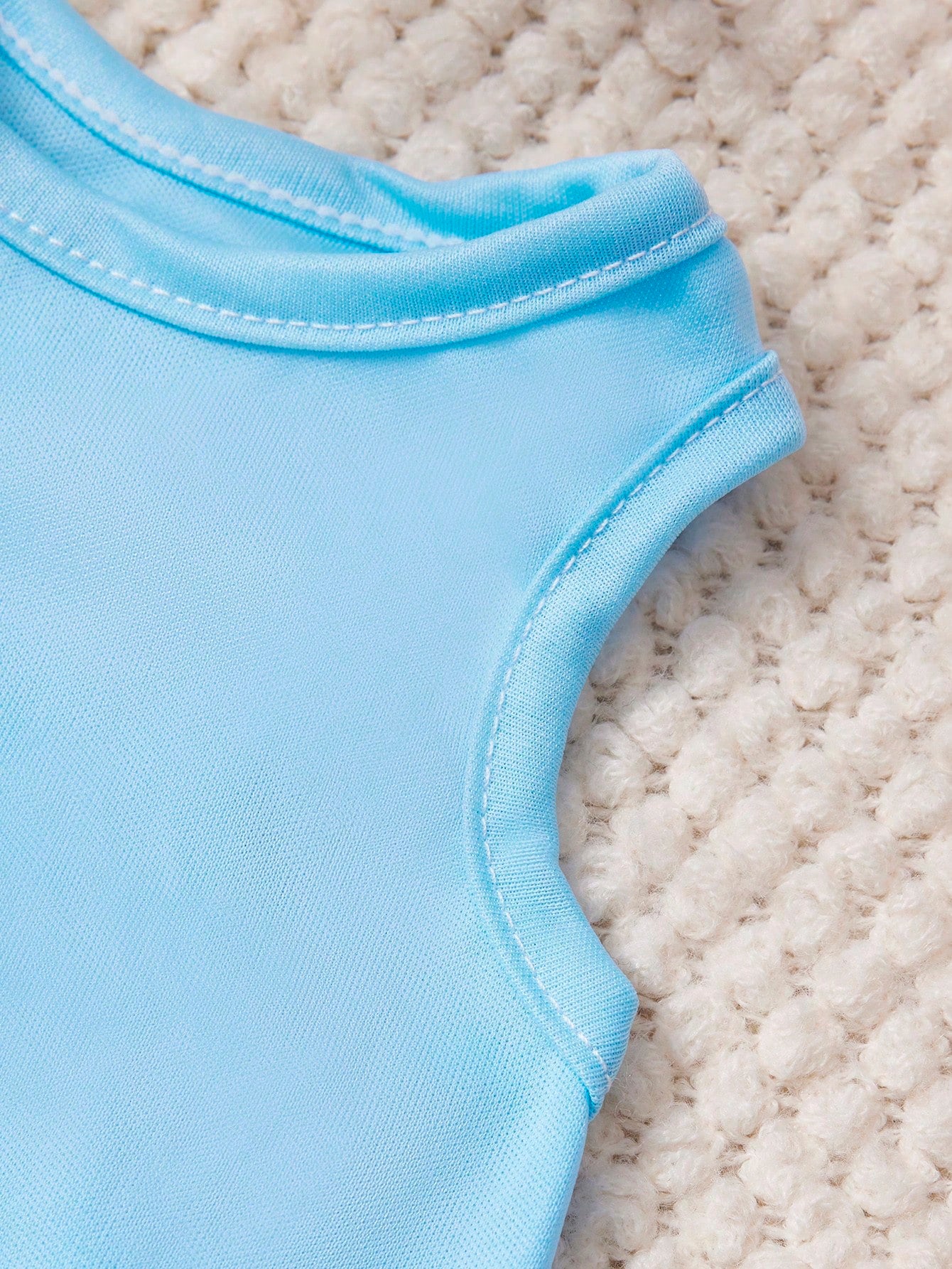 Blue Pet Tank Top for Cats & Dogs | MOM Letter Print