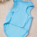 Blue Pet Tank Top for Cats & Dogs | MOM Letter Print