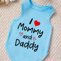 Blue Pet Tank Top for Cats & Dogs | MOM Letter Print