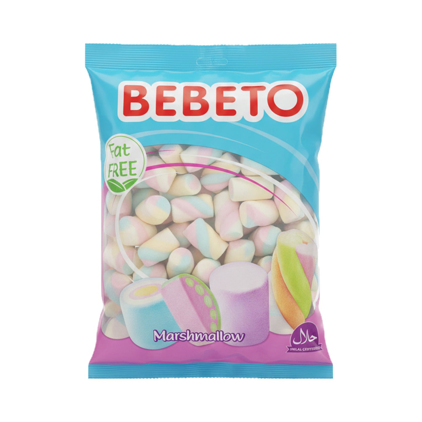 BEBETO Fat Free Rainbow Twist Marshmallows