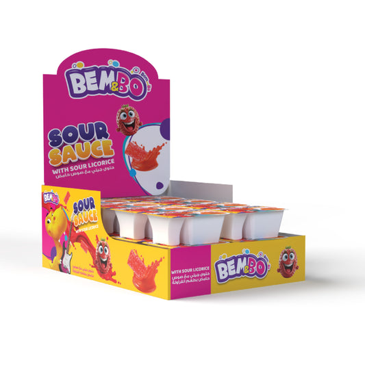 BEMBO Sour Sauce With Sour Licorice Strawberry Flavor