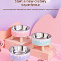 Elevated Stainless Steel Pet Bowl – Anti‑Spill Cat Feeding & Water Dish with Neck Protection