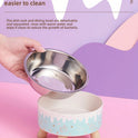 Elevated Stainless Steel Pet Bowl – Anti‑Spill Cat Feeding & Water Dish with Neck Protection