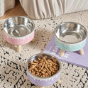 Elevated Stainless Steel Pet Bowl – Anti‑Spill Cat Feeding & Water Dish with Neck Protection