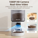 ROJECO Automatic Pet Feeder with 1080P Camera & WiFi  (No Adapter)