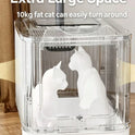 Enclosed Dual Door Cat Litter Box with Scoop | Odor Control Litter Tray